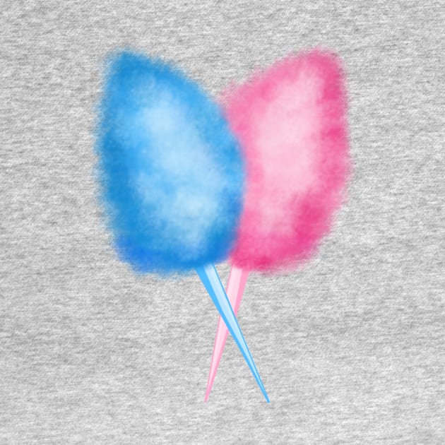 Blue and Pink Cotton Candy Fairy Floss by Art by Deborah Camp